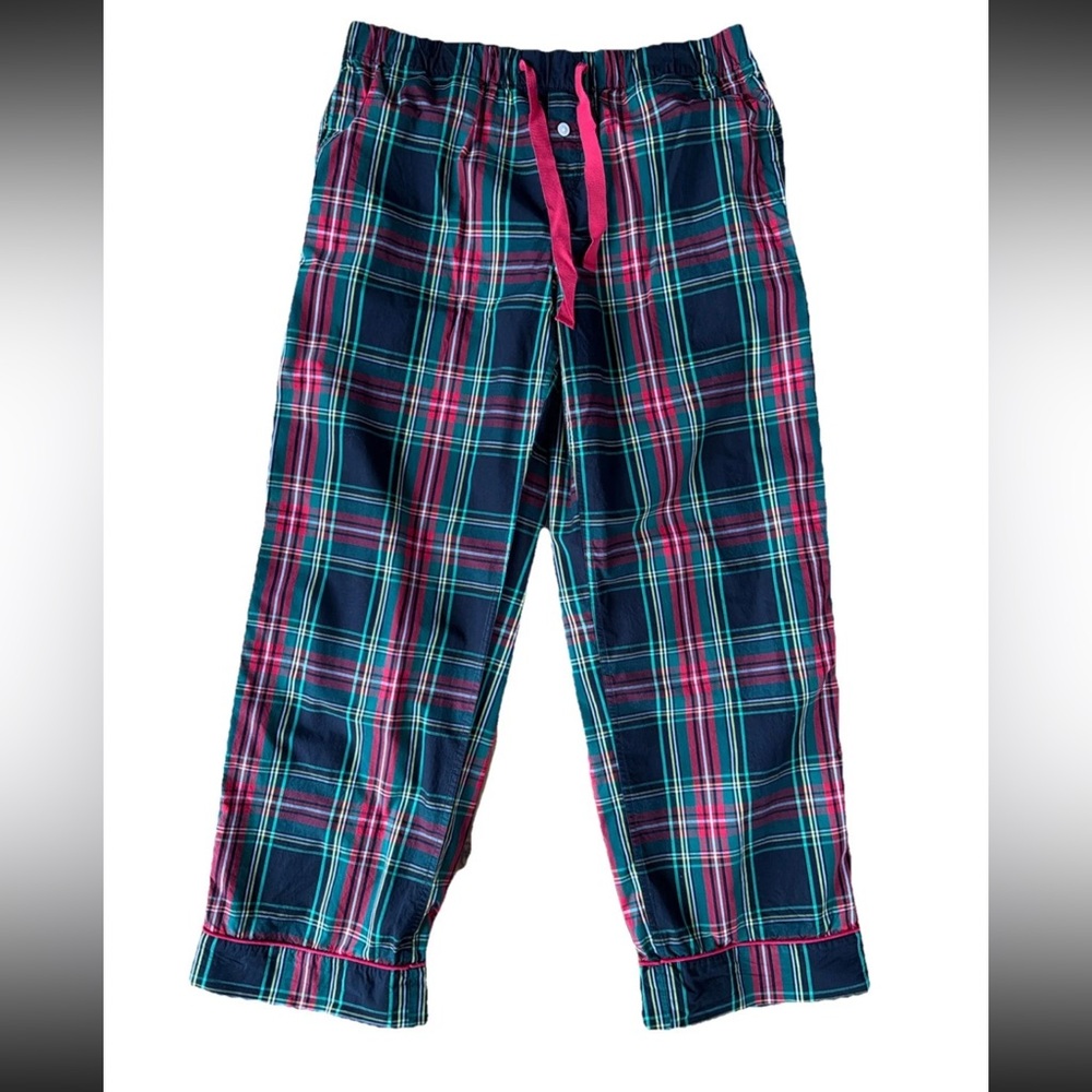 J. Crew Stewart Tartan Plaid  Pajama 2pc Set Women’s Size Medium 100% Cotton - Picture 2 of 9